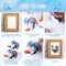 Vintage Rub on Transfers for Crafts 4 Sheets (Blue) 7.68 x 11.4 x 0.1 inches